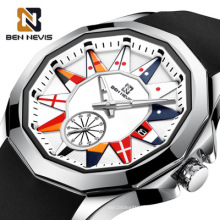 BEN NEVIS BN3020G Quartz Watch Men Luminous pointer Watches Fashion Design Silicone Strap